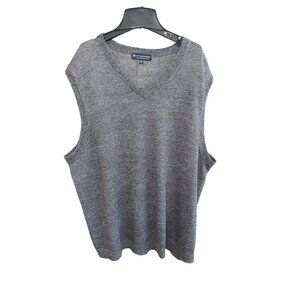 Hart Schaffner Marx Extra Fine Merino Wool Sleeveless Sweater Vest 3XT Gray